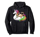 Pug Perro Flotador de Unicornio Fiesta de Piscina Divertido Vacaciones de Verano