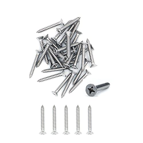 Vis à bois Nuzamas acier inoxydable 304 tête plate fraisée ST4,8 x 40 quincaillerie fixation inox
