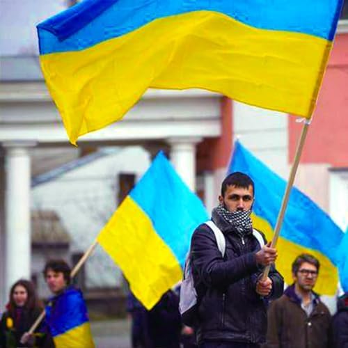 AhfuLife Ukraine flag 3x5 Ft, Large Ukrainian Flags for World Cup Decorations 2026, Double Sided with Brass Eyelets for Olympic Party Bar Garden Street Decoration Indoor Outdoor - 5