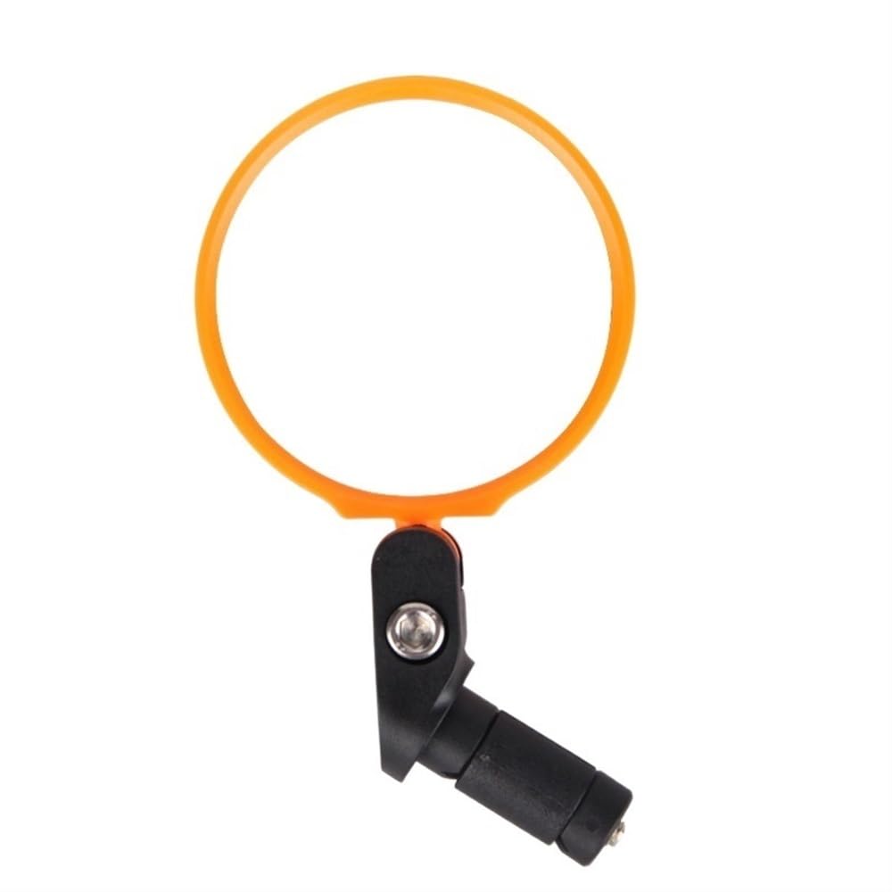 Fahrradspiegel Lenkerende Fahrradspiegel Stahllinse Fahrradspiegel Rückspiegel for Fahrrad Mountain Road Bike Spiegel Fahrradzubehör Fahrrad RüCkspiegel(Orange 1pc)