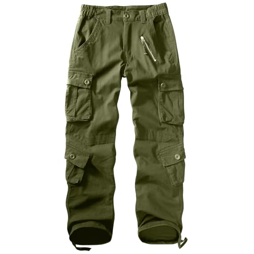 Women's Cotton Casual Military Army Cargo Combat Work Pants with 8 Pocket