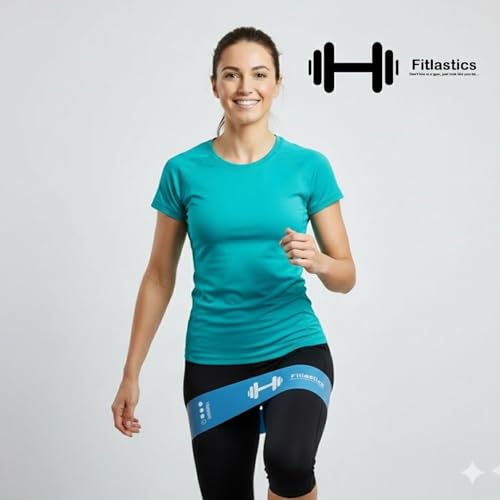Image of Resistance Loop Bands Set of 4 (Light, Medium, Heavy, X-Heavy) - Premium Latex Exercise Bands for Yoga, Workout, Strength Training, Home Gym Fitness Bands for Men & Women