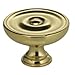 Classic & Modern Mushroom Knob Size: 0.98", Finish: Polished Brass