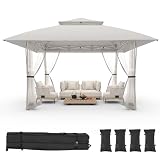 13x13 Pop Up Gazebo Outdoor Canopy Shelter with 4 Sandbags, Instant Patio Gazebo...