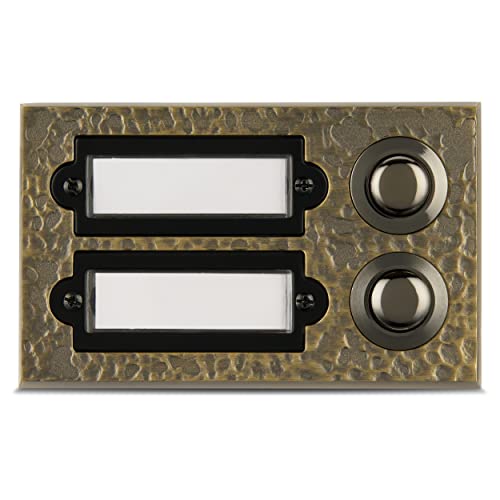 REV Klingelplatte 2-fach Klingel (Metall) mit Schildern max.42V AC/DC bei 2A, 42 V, Bronze