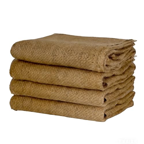 Stitokg 4-Pcak Large Size Burlap Bags 18.5 x 27.5 Inch Natural Jute Potato Sacks Reusable for Harvest Potato Sacks Gardening Storage Home Use Sack Races