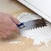 QEP 1/4 in. x 1/4 in. x 1/4 in. Comfort Grip Square-Notch Margin Flooring Trowel with Bucket Hook, Silver (42114)
