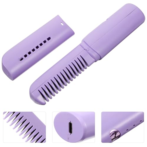 Toyvian Cepillo Alisador de Pelo Recargable USB Inalámbrico Peine Caliente Portátil Diseño Compacto que Minimiza el Daño al Cabello miniatura 5