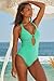 Becca Marble Canyon - Women's One Piece Swimsuit, Adjustable, Bathing Suits for Women, Aqua Sea, Small