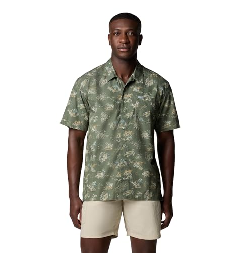 Chemise de pêche Columbia PFG Trollers Best homme manches courtes L cyprès