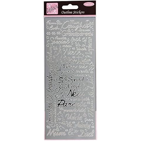 anitas Stickers, Silver, One Size Cover