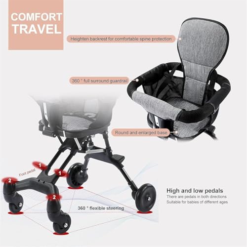 Image of Suicune Lightweight Stroller, Baby Stroller for Toddler, Foldable Compact Stroller,Compact Design for Airplane, Car, and Outdoor Use