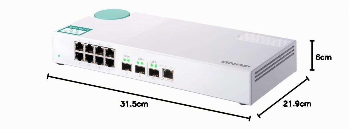 QNAP QSW-308-1C commutateur réseau Non-géré Gigabit Ethernet (10/100/1000) Blanc