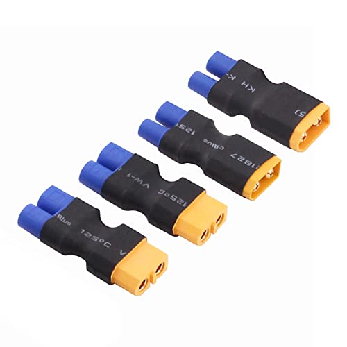 4 adaptadores conector XT60 a EC3 macho y hembra miniatura 1
