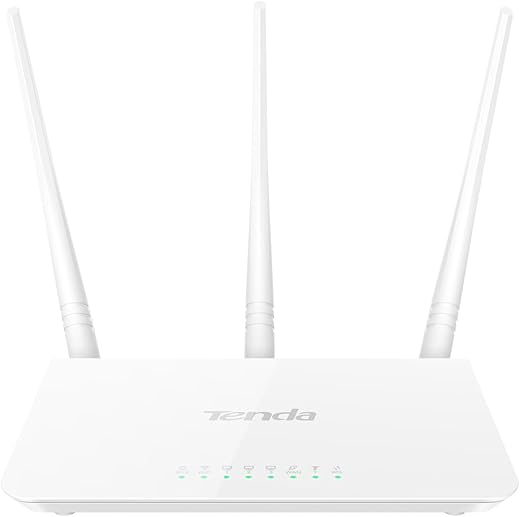 Tenda F3 300Mbps Wireless Router with 3 External Antennas – White