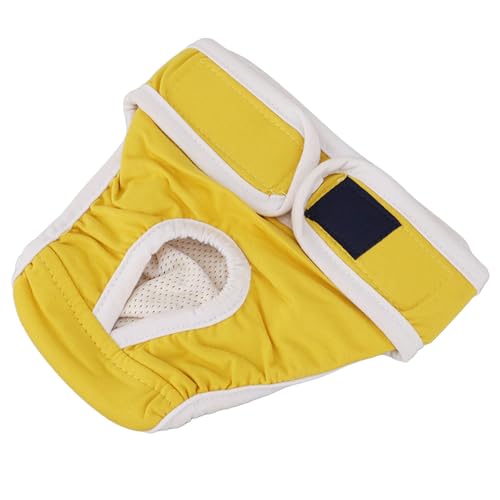 Generic Pantalones Sanitarios para Perros, Protección Segura con Elegantes Pañales de Perros de Algodón de Algodón (Amarillo XL)