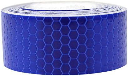 Autotoper Reflective Tape Blue 2″X9.8′ for Trucks Trailers Car Park Traffic Warning Caution Conspicuity Tape Waterproof Self-Adhesive Reflector Tape-Reflective Tape 1 PCS