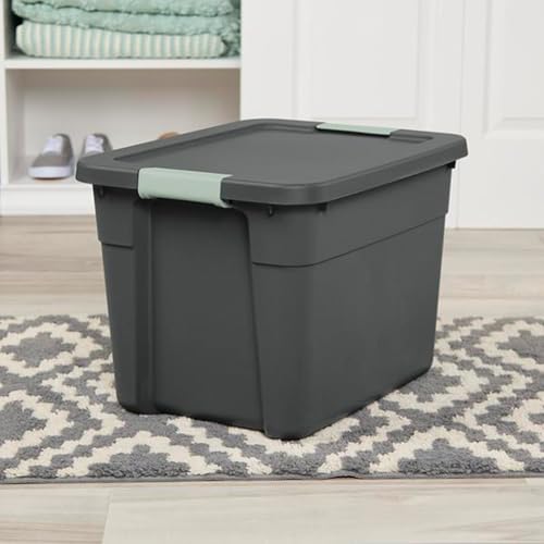 Image of Sterilite Latch Tote Storage w /Lids for Home & Office, 12 Gallon, 12-Pack
