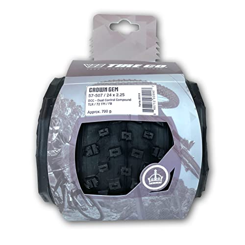 Vee - Vee Tire Crown Gem 24X2.25 Folding Bead Bike Tire 57-507 Dual Compound Tubless Ready #TOP1