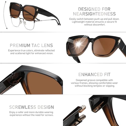 Image of HAOLOTA Polarized Sunglasses for Men Women Designer Driving Glasses Lightweight UV400 Protection
