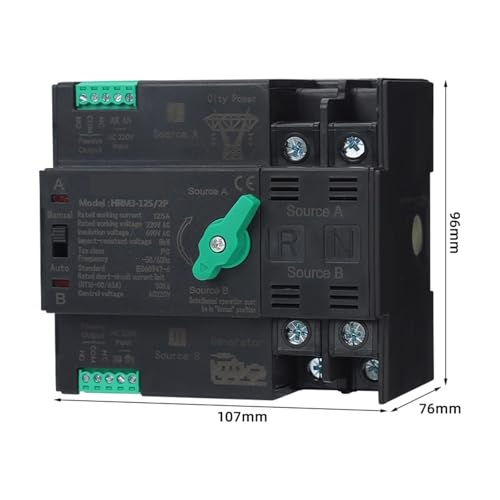 Commutateur de transfert automatique ATS 3P 100A pour rail DIN