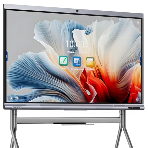 YHV Smart Board 65”, Interactive Display, 4K UHD Electronic Board with Touch Screen, Auto Framing Camera, Digital Smartboard for Classroom Meeting Home Office, Android 13 System