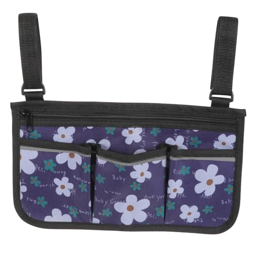 FOMIYES 車椅子用サイド収納バッグ 軽量耐久オックスフォード製 付き 実用的なアームレスト収納ポーチ 高齢者向け日常使用利便性