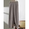 Womens Merino Wool Wide Leg Knit Pants Pockets Thi... #2