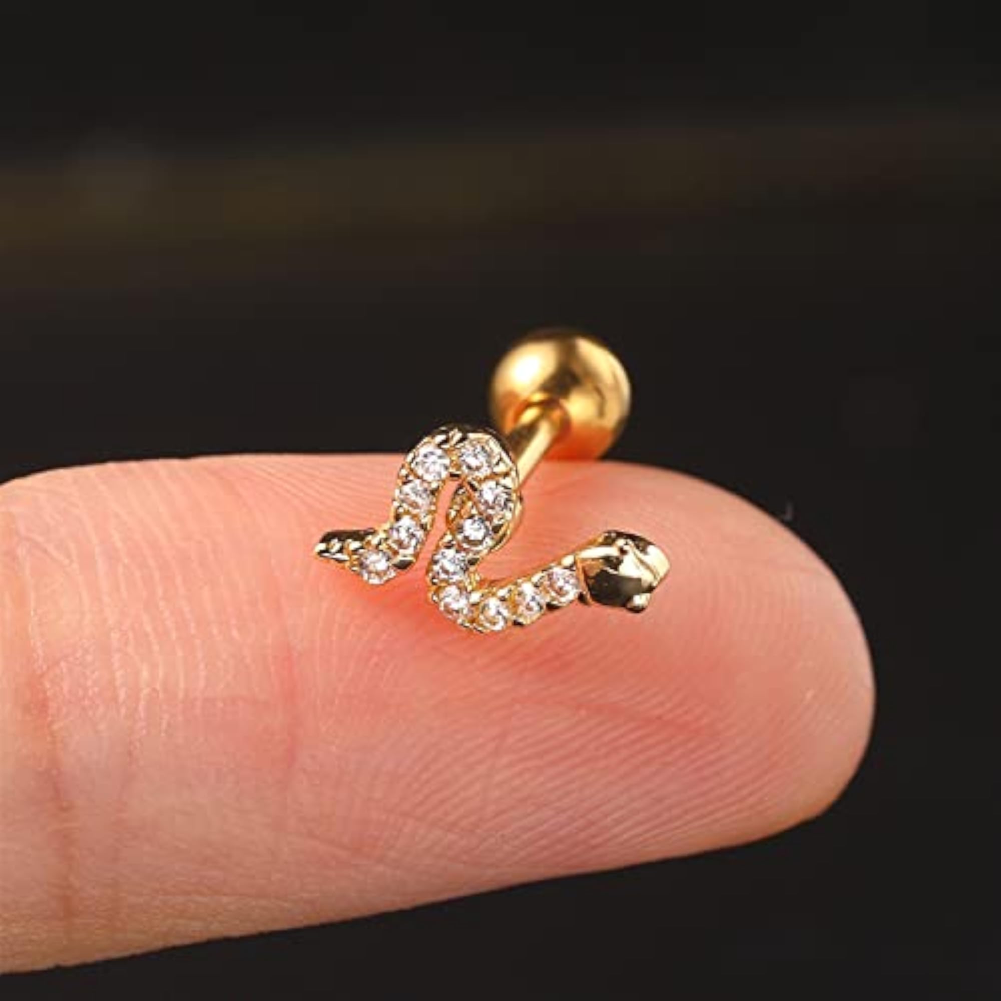 Golden Star Snake Spiral Earring Backs Replacements