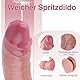 Hismith 29 cm Realistischer Squirting Dildo mit automatischem Gleitmittel-Launcher mit App, Reservoir Gleitmittel-Applikator Kompatibel mit Sexmaschinen, Lube Launching Repeater Machine Dildo