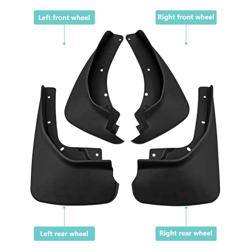 Image of Mud Flaps Compatible with Ford Explorer Accessories 2011-2019 Splash Guards All Weather Fender Guard Mudguards Sediment Protection No Need to Drill Holes