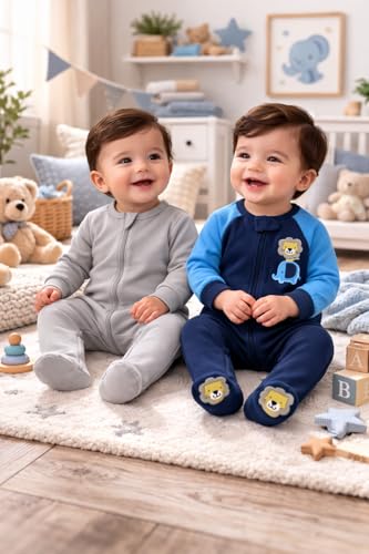 Image of TuddyBuddy 100% Cotton Multi Color Zipper Romper Sleepsuit /Romper /Jumpsuit for Baby Boy & Baby Girl