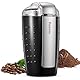Kaffeemühle, Reemix Elektrische Kaffemühle, 100g Füllmenge, Kaffeemühle und Gewürzmühle in Einem, Edelstahl Klinge, leise Kaffeemühle mit sauberer Bürste und Löffel, Schwarz (Schwarz)