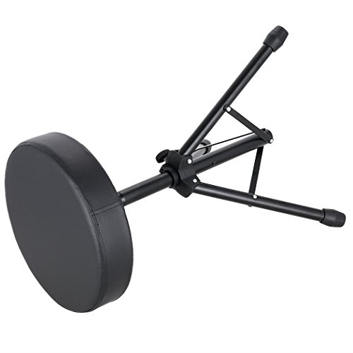 Anfan Universal Drum Throne Adjustable Padded Drum Stool with Anti-Slip Feet for Adults and Kids (Black)