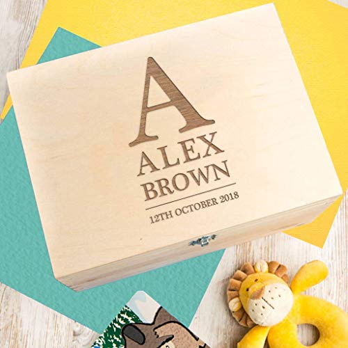 Personalized Wooden Keepsake Box for Kids Baby Name Gifts