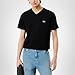 Lacoste Men's V Neck Cotton T-Shirt, Black, X-Large