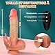 Realistische Vibratoren Dildo für Frauen, Anal Dildo Vibration mit 10 Vibrationen 7 Zungenlecken 7 SchubmaBnahmen, Sex Spielzeug für die Farue mit Heizung, Diloschwanz Vibrator Penis G Punkt