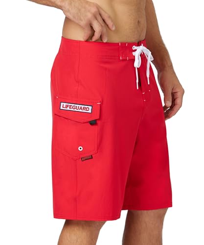 Maui Rippers Men's Lifeguard Uniform Swim Trunks Stretch Shorts 21