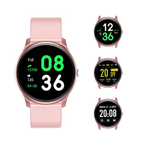 HD Full Touch Color Screen Smart Watch for Women, KINGXBAR Bluetooth Fitness Tracker
