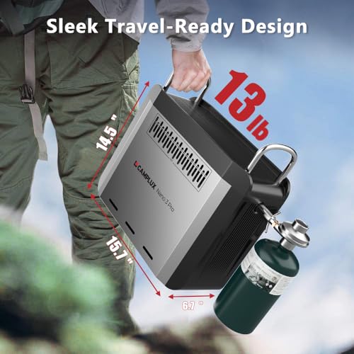 image for CAMPLUX ENJOY OUTDOOR LIFE CAMPLUX Nano 3 Pro 1 lb Propane Portable Wa