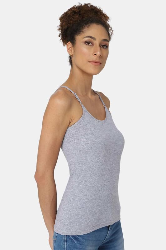 Image of Intimacy Cotton Camisole for Women with Adjustable Spaghetti Straps Comfortable Everyday Wear Camisole Slip for Women