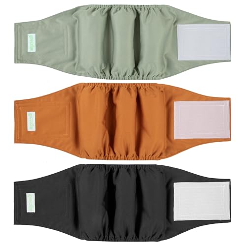 Image of Wegreeco Washable Male Dog Diapers (Pack of 3) - Washable Male Dog Belly Wrap (X-Small)