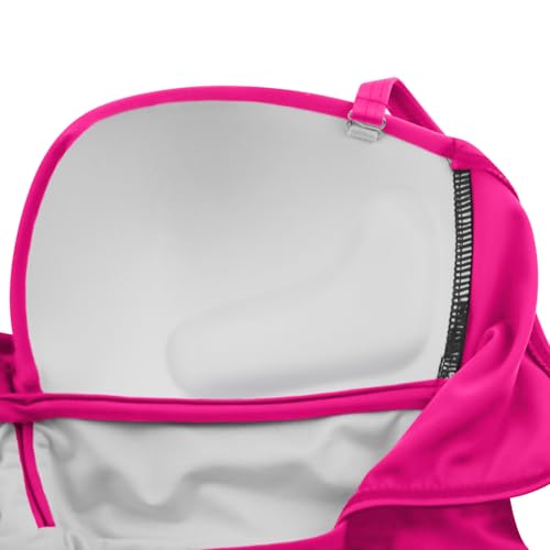 Eomenie Women's Push Up Wrap Front Swimsuit One Piece Tummy Control Bathing Suits Bandeau Support Slimming Swimwear Hot Pink4