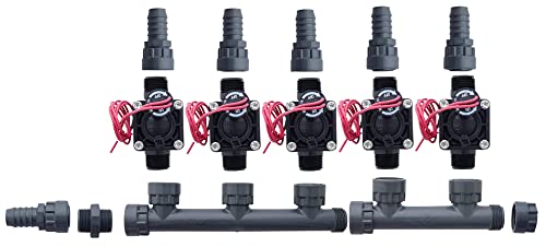 Kit de valve de collecteur Hunter PGV100 5 zones pour arrosage de jardin
