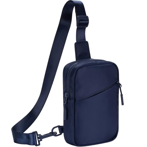 USHAKE Small Sling Bag for Women and Men, Water Resistant Crossbody Chest Bag Small Travel Bag for Casual, Travelling, Sport