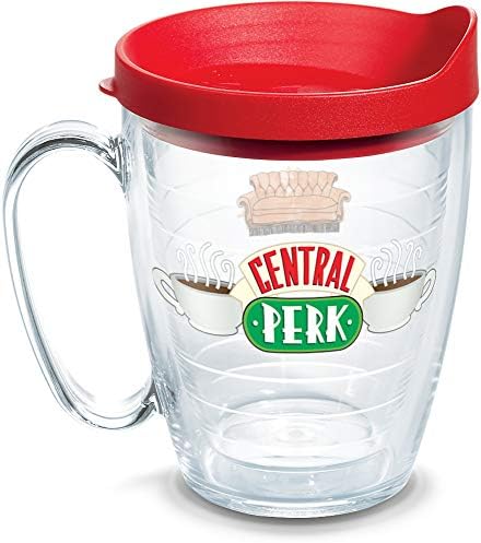 Tervis Friends - Central Perk Made in USA Double Walled Insulated Tumbler Travel Cup Keeps Drinks Cold & Hot, 16oz Mug, Classic