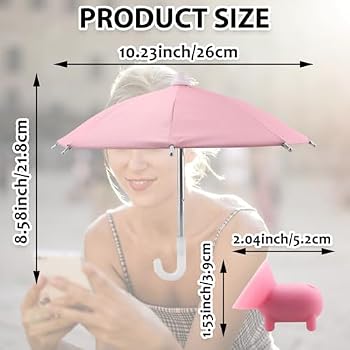 KOOtau 2 Parapluies De Téléphone Rose - Pare-Soleil Universel Avec Ventouse