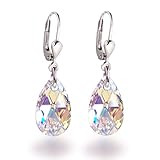 ohrringe tropfenform rosegold Die Silberohrhänger werden in Deutschland gefertigt und versendet. Lieferumfang: 1 Paar Ohrringe in Crystal AB, wahlweise mit Schmucketui oder ohne.