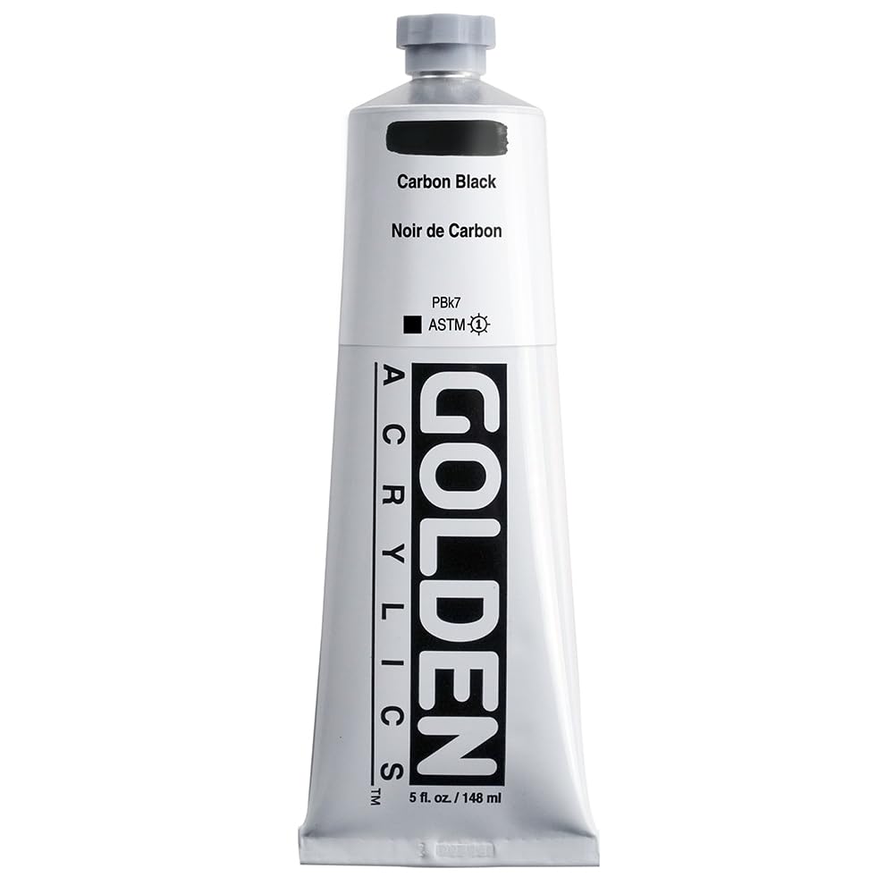 Golden Heavy Body Acrylic - Carbon Black - 5 oz Tube by Golden Artist Colors