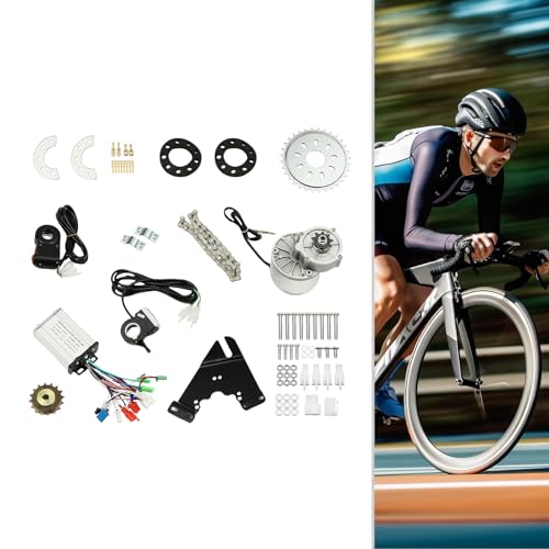 LOYEMAADE Kit de motor de conversión de bicicleta eléctrica de 36 V, 350 W, velocidad ajustable, sin escobillas, con función de inversación